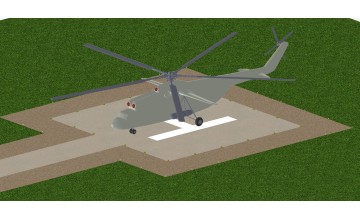 3D визуализация проекта вертолётной площадки